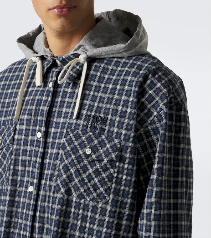 Miu Miu Checked cotton flannel overshirt | Thumbnail 7 Miu Miu Checked cotton flannel overshirt | Thumbnail 7