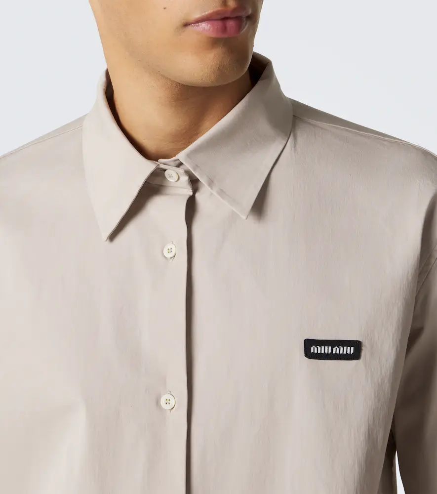 Miu Miu Cotton-blend poplin shirt | Thumbnail 6 Miu Miu Cotton-blend poplin shirt | Thumbnail 6