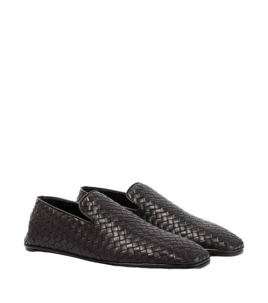 Bottega Veneta Palazzo Intrecciato leather slip-on shoes | Image 1 Bottega Veneta Palazzo Intrecciato leather slip-on shoes | Image 1