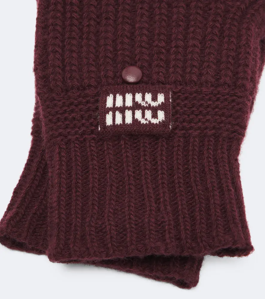 Miu Miu Wool and cashmere mittens | Thumbnail 2 Miu Miu Wool and cashmere mittens | Thumbnail 2