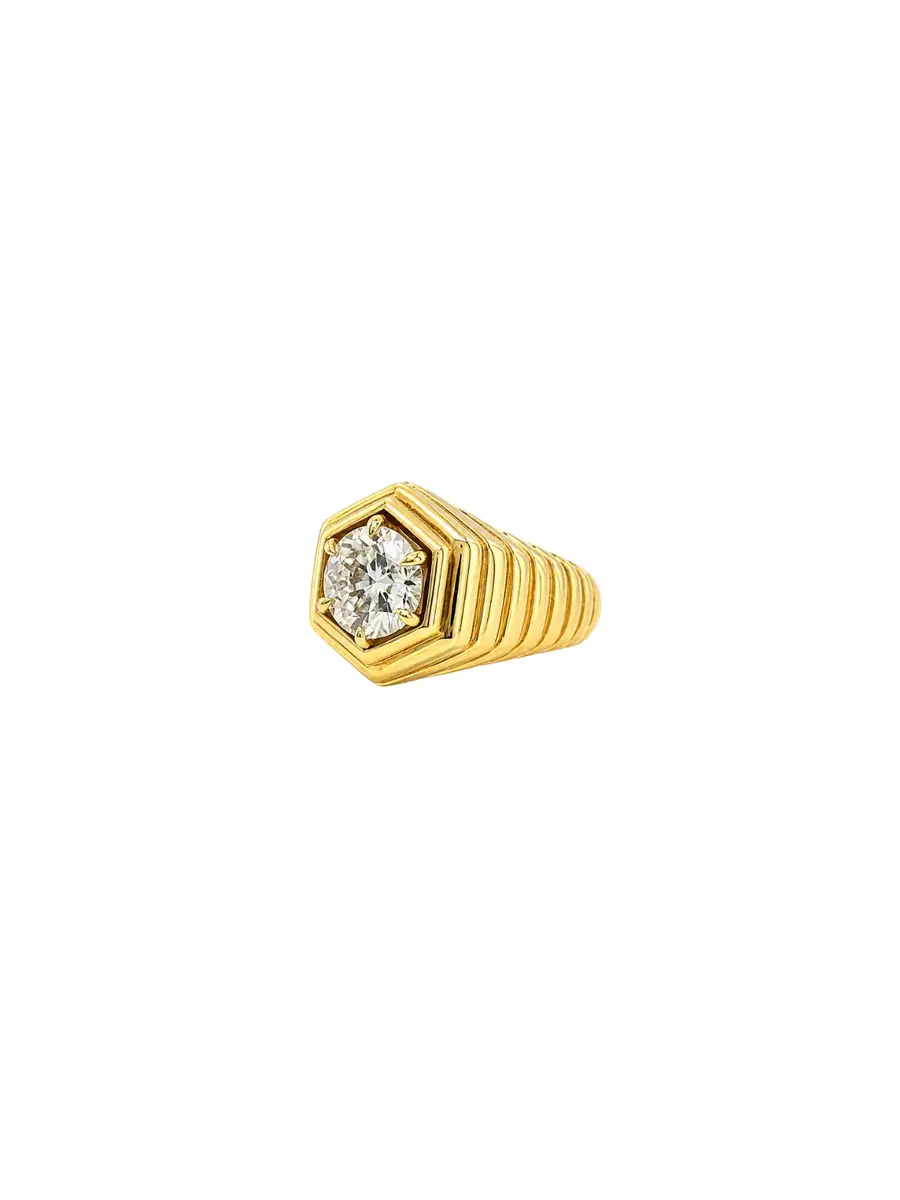 Wish Fine Jewelry 1.02ct Diamond 18K Gold Italy Ring | Thumbnail 2