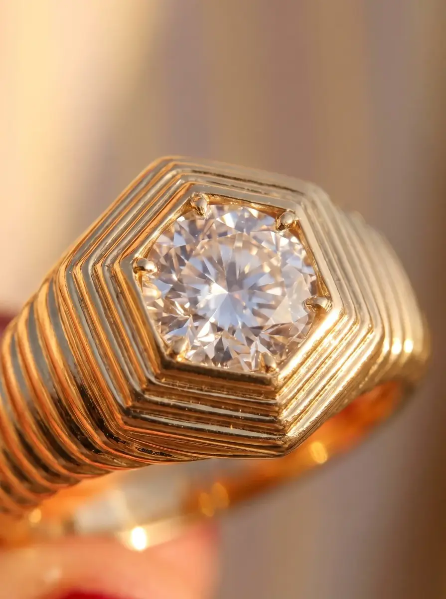 Wish Fine Jewelry 1.02ct Diamond 18K Gold Italy Ring | Thumbnail 5