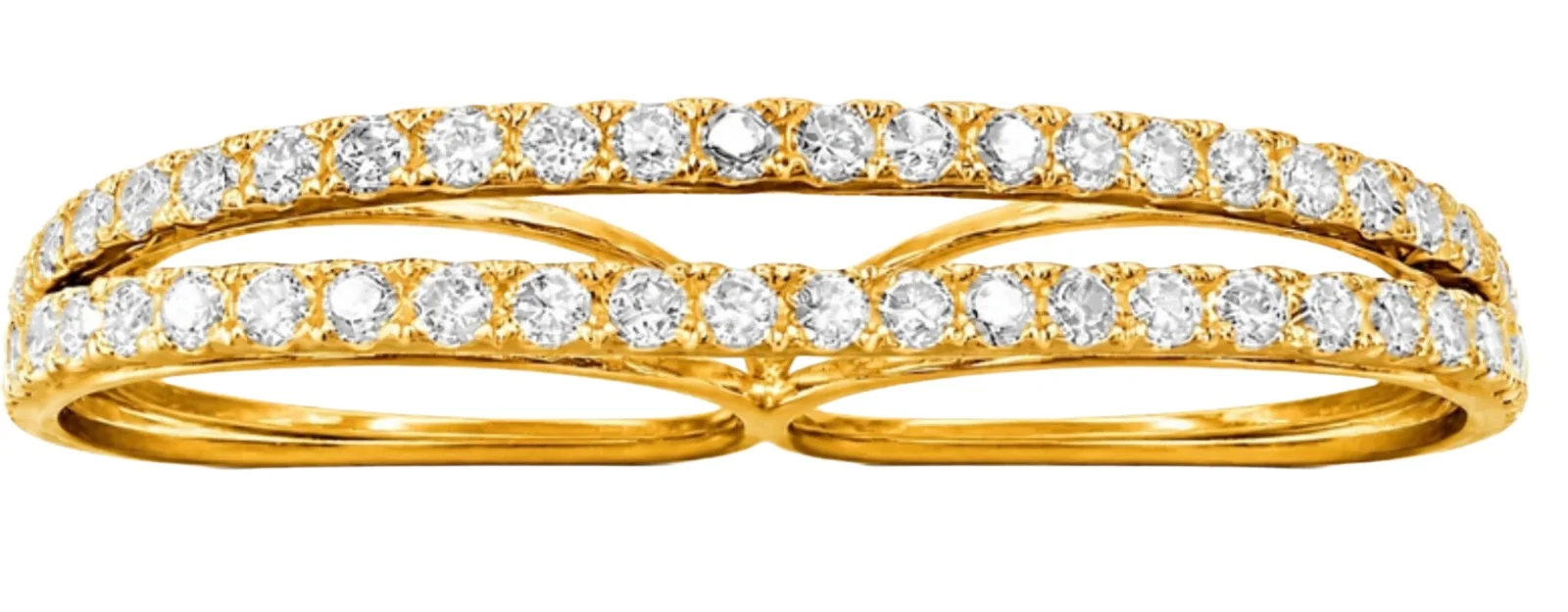 1.55ct Diamond 18K Gold Double Ring 1.55ct Diamond 18K Gold Double Ring