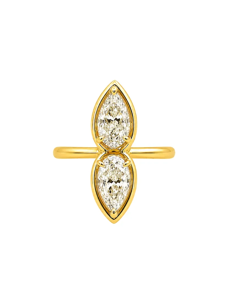 2.18ct Diamond 18K Gold Two Stones Ring 2.18ct Diamond 18K Gold Two Stones Ring