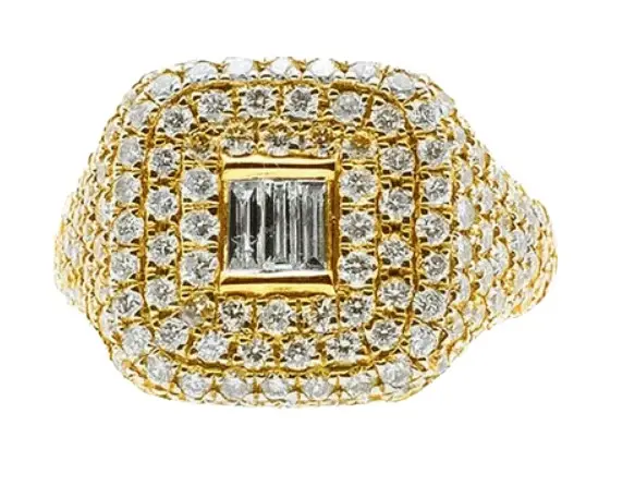 Wish Fine Jewelry 2.4ct Diamond 18K Gold Halo Ring | Image 1 Wish Fine Jewelry 2.4ct Diamond 18K Gold Halo Ring | Image 1