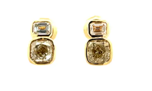 Wish Fine Jewelry 3.48ct Diamond 18K Gold Stud Earrings | Image 1 Wish Fine Jewelry 3.48ct Diamond 18K Gold Stud Earrings | Image 1