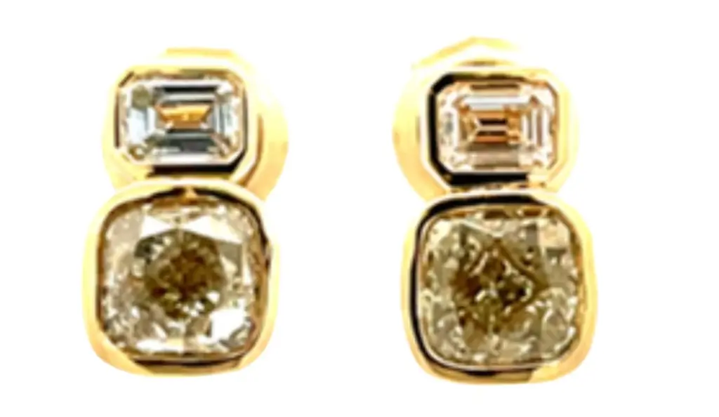 Wish Fine Jewelry 4.44ct Diamond 18K Gold Stud Earrings | Image 1 Wish Fine Jewelry 4.44ct Diamond 18K Gold Stud Earrings | Image 1