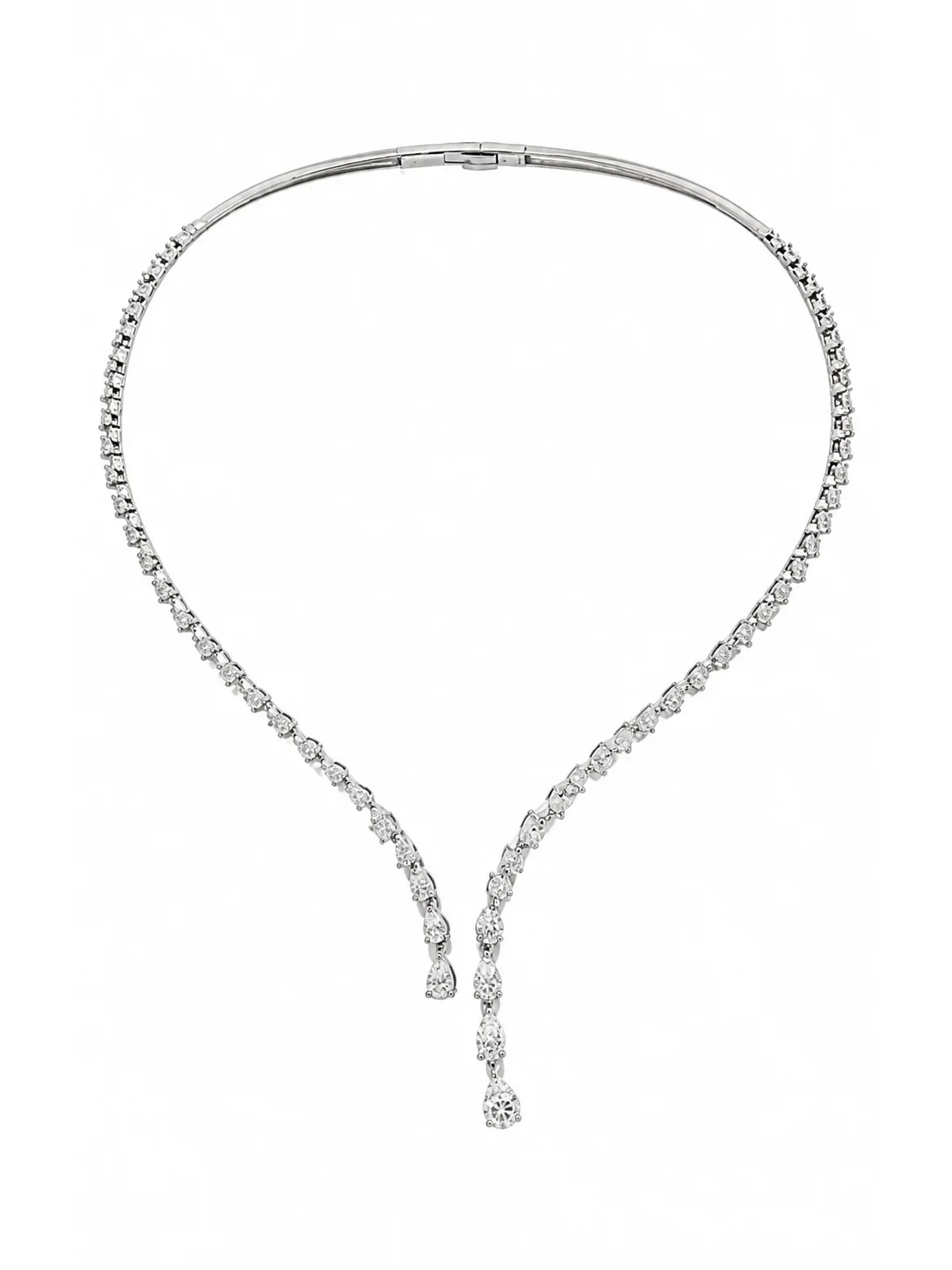 5.87ct Diamond 18K Gold Bolo Tennis Necklace 5.87ct Diamond 18K Gold Bolo Tennis Necklace