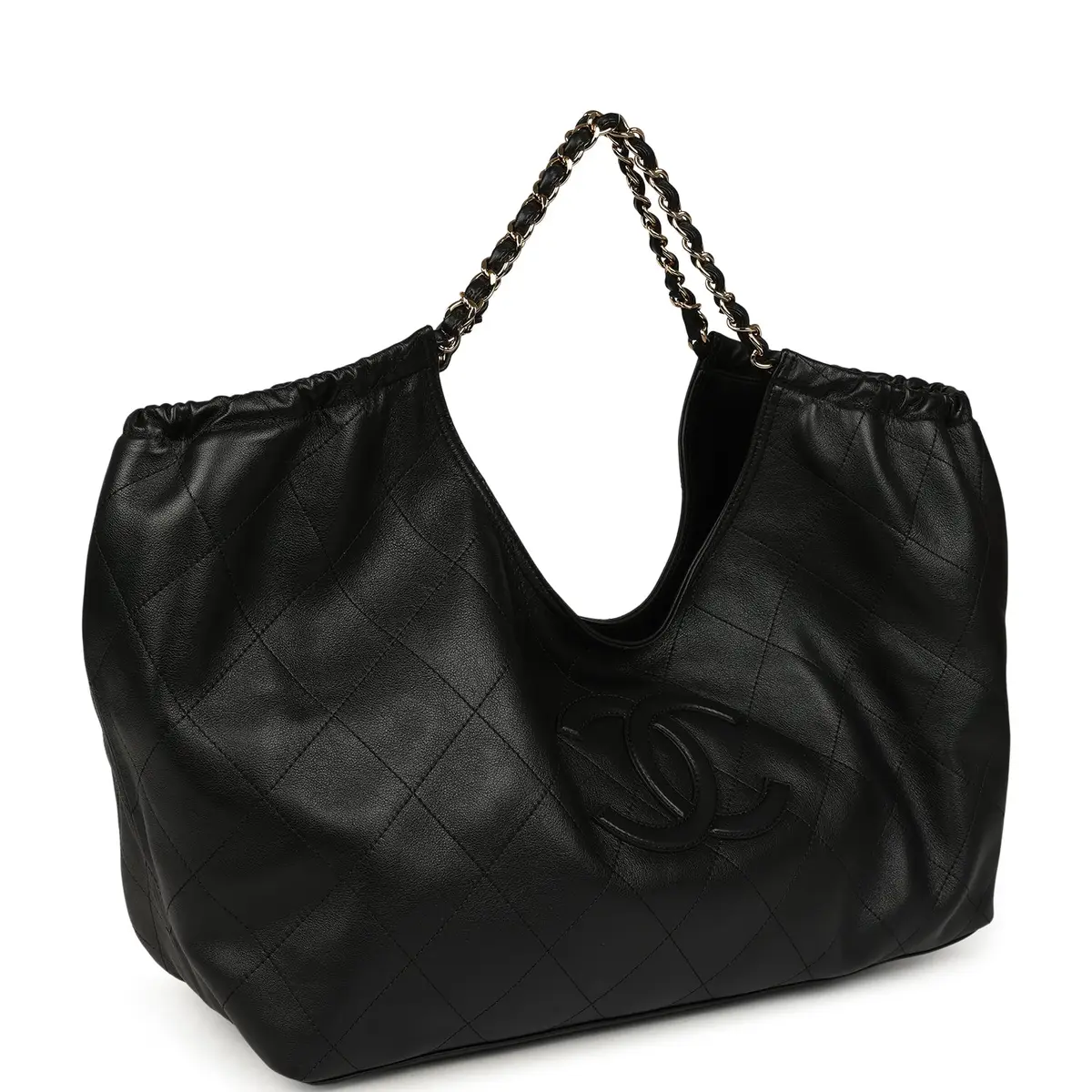 Chanel Chanel Maxi CC Cabas Hobo Bag Black Calfskin Gold Hardware | Thumbnail 2 Chanel Chanel Maxi CC Cabas Hobo Bag Black Calfskin Gold Hardware | Thumbnail 2