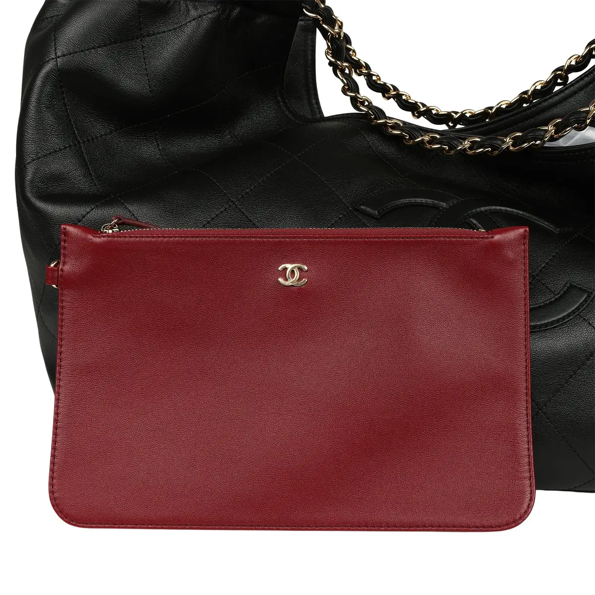 Chanel Chanel Maxi CC Cabas Hobo Bag Black Calfskin Gold Hardware | Thumbnail 7 Chanel Chanel Maxi CC Cabas Hobo Bag Black Calfskin Gold Hardware | Thumbnail 7