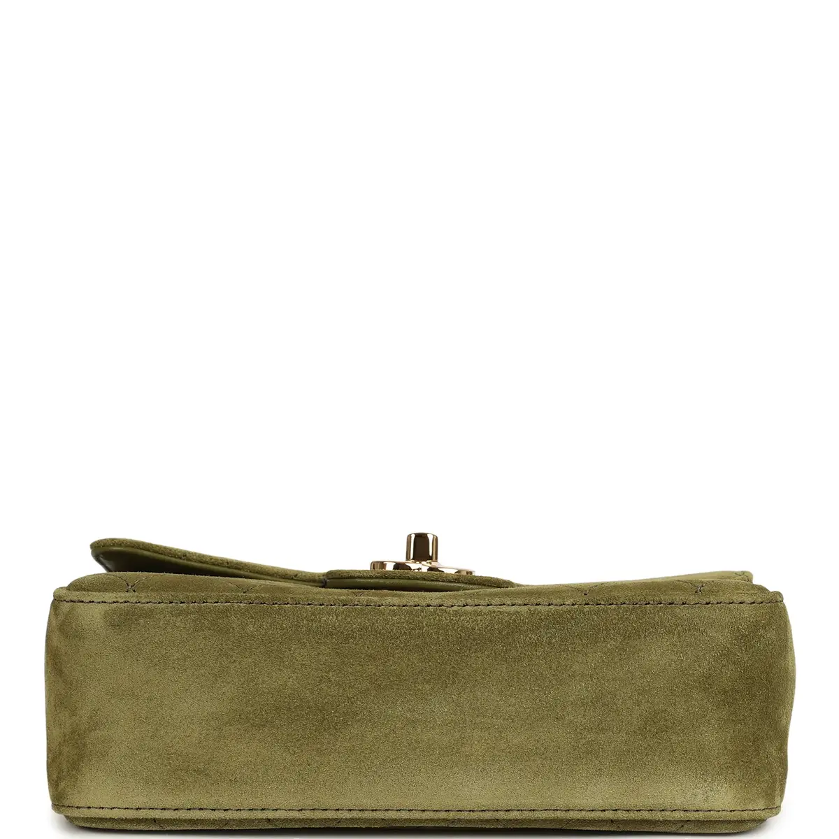 Chanel Chanel Mini "Souplissimo" Flap Bag Khaki Suede Gold Hardware | Thumbnail 6