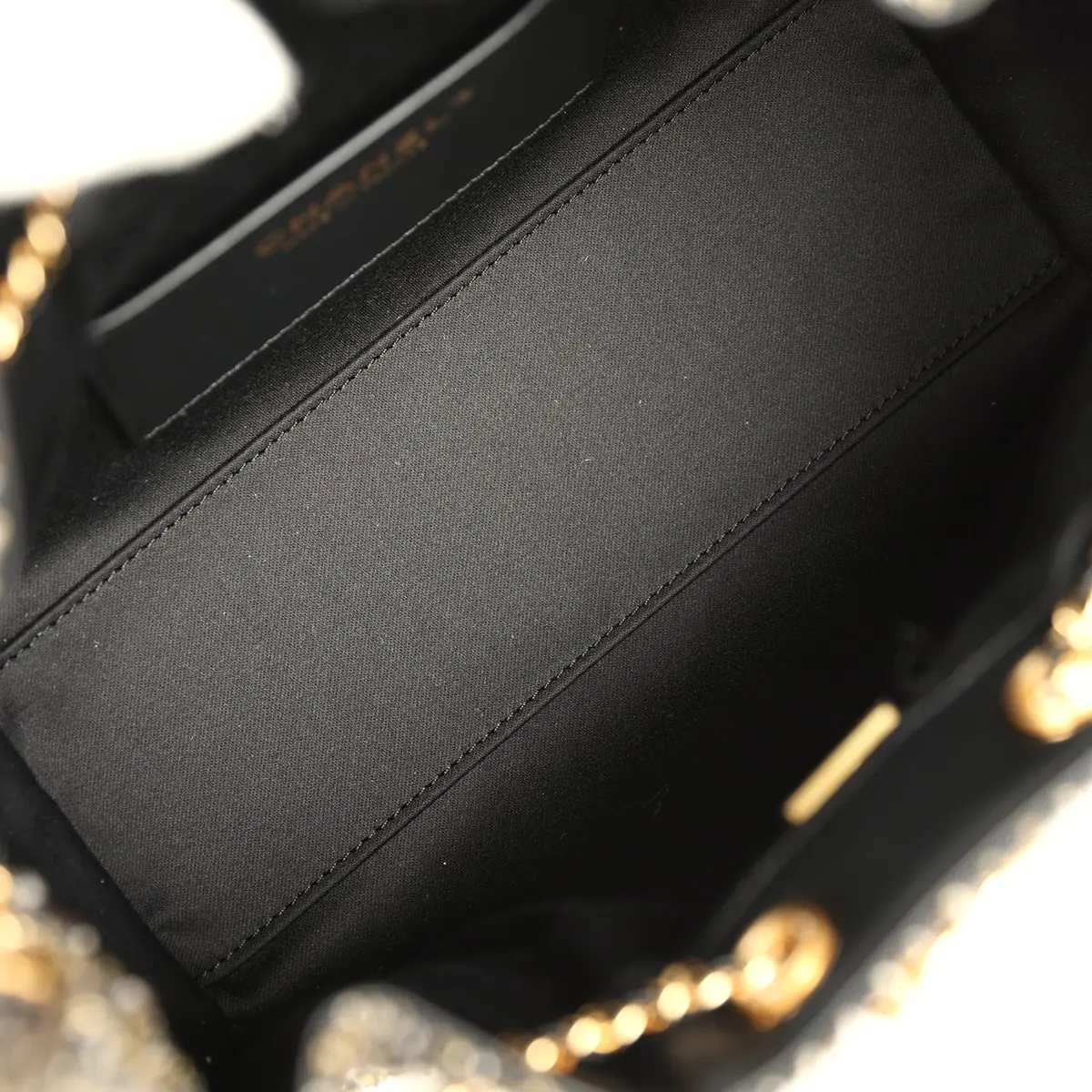 Chanel Chanel Mini 25 Hobo Bag Black, White, Gold Tweed Boucle Gold Hardware | Thumbnail 8