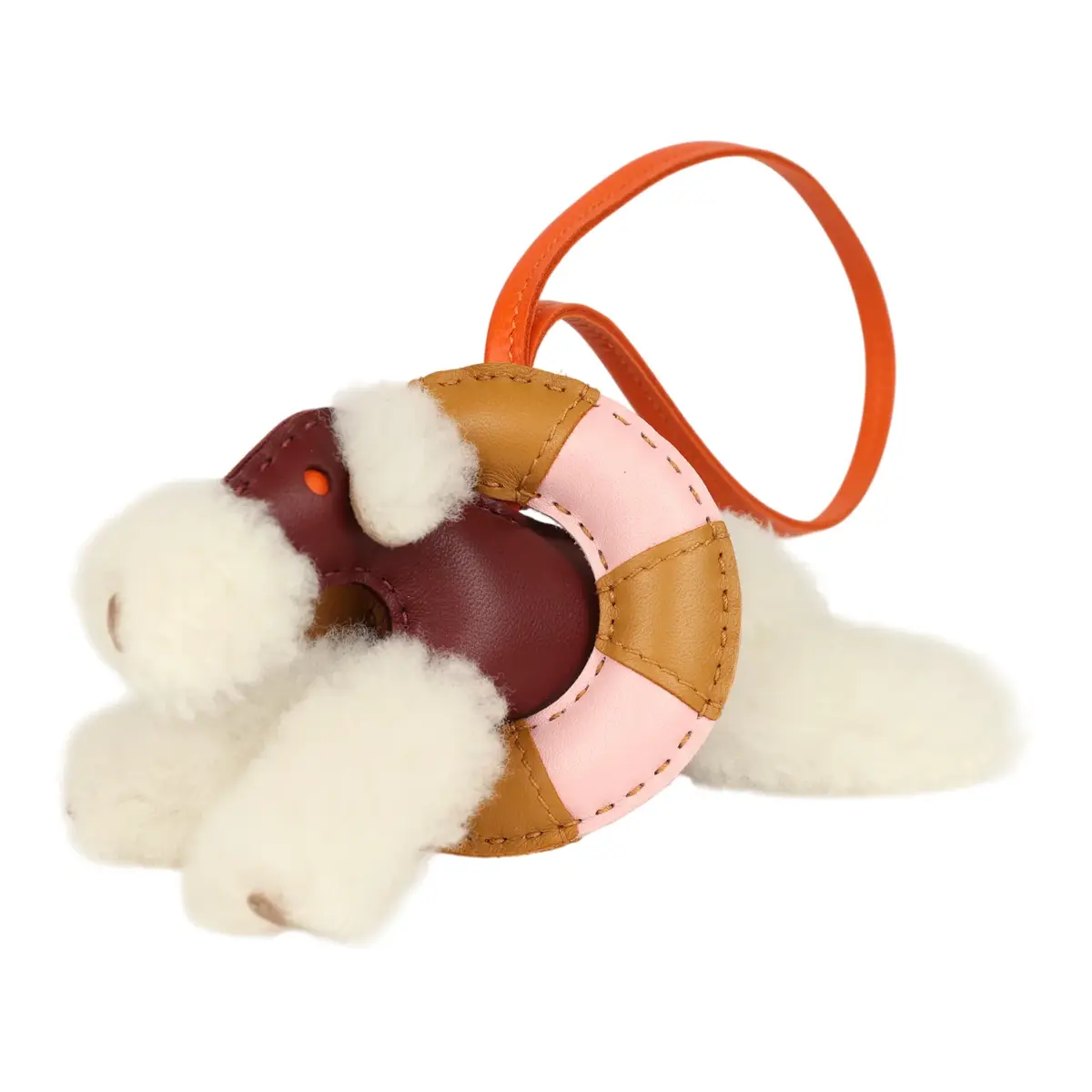 HERMÈS Hermes "A La Mer" Budy Charm Ecru, Rouge H, Feu, Sesame, Rose Sakura Merino Wool and Milo Lambskin | Thumbnail 4 HERMÈS Hermes "A La Mer" Budy Charm Ecru, Rouge H, Feu, Sesame, Rose Sakura Merino Wool and Milo Lambskin | Thumbnail 4