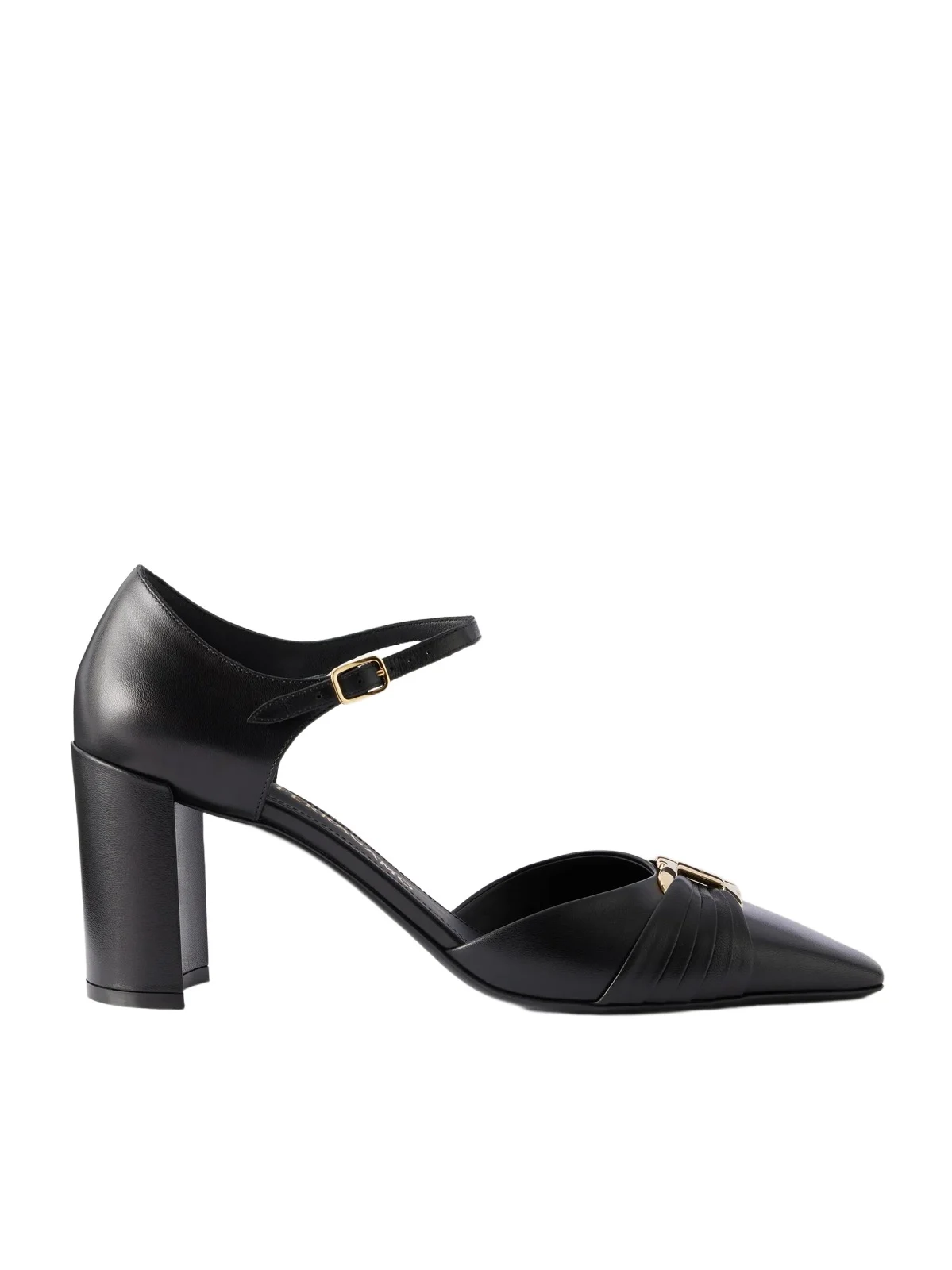 Migea 70 Buckle-detailed Leather Pumps