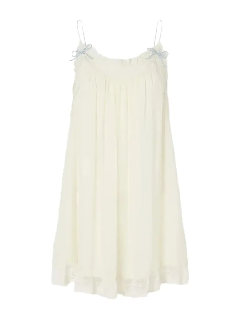 Penelope Lace-trimmed Silk Mini Dress Penelope Lace-trimmed Silk Mini Dress