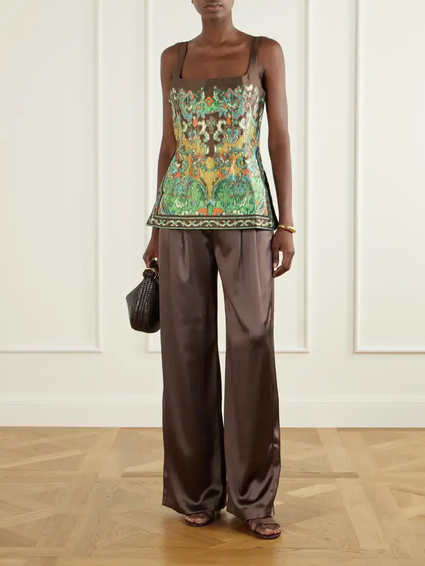 ALÉMAIS Charlotte Printed Satin-twill Blouse | Thumbnail 2 ALÉMAIS Charlotte Printed Satin-twill Blouse | Thumbnail 2