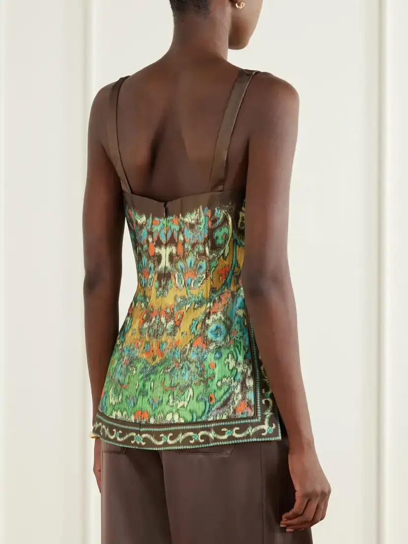 ALÉMAIS Charlotte Printed Satin-twill Blouse | Thumbnail 3 ALÉMAIS Charlotte Printed Satin-twill Blouse | Thumbnail 3