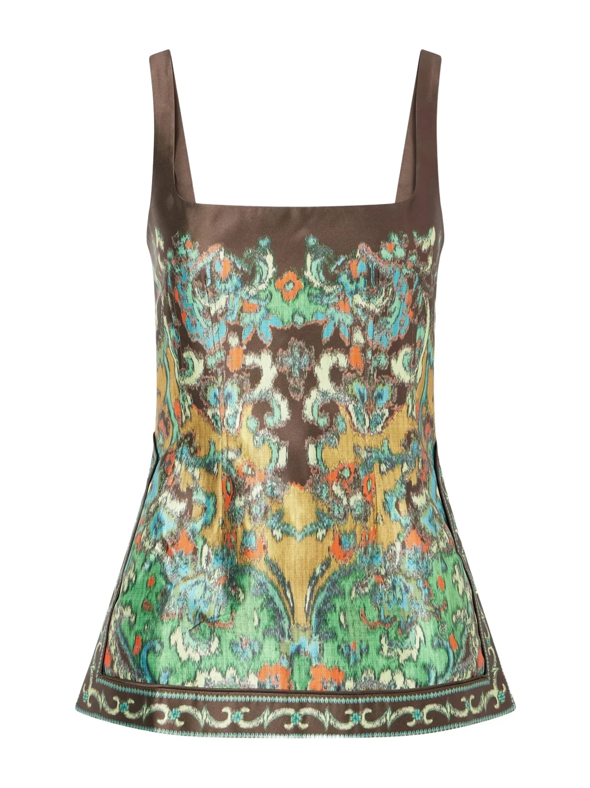ALÉMAIS Charlotte Printed Satin-twill Blouse