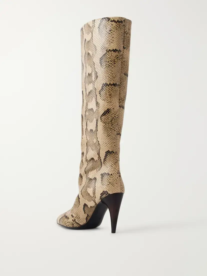Isabel Marant Jany 100 Snake-effect Leather Knee Boots | Thumbnail 3 Isabel Marant Jany 100 Snake-effect Leather Knee Boots | Thumbnail 3