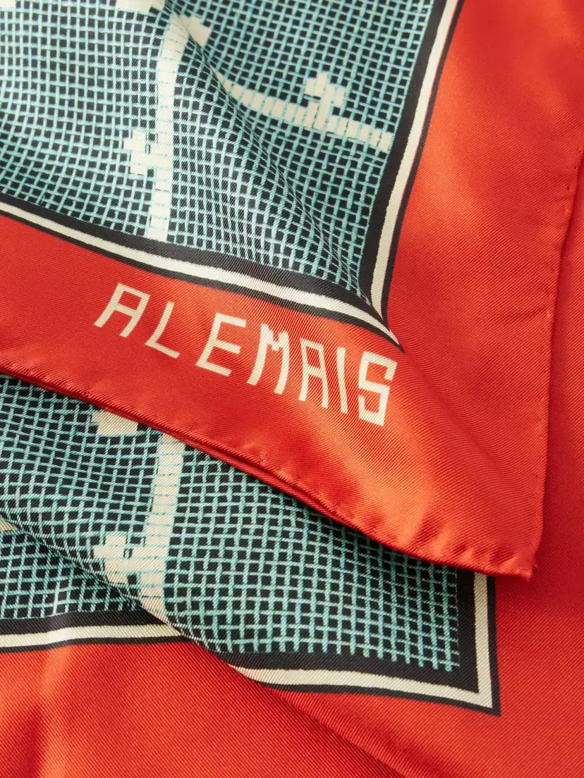 ALÉMAIS Ace Printed Silk-twill Scarf | Thumbnail 4