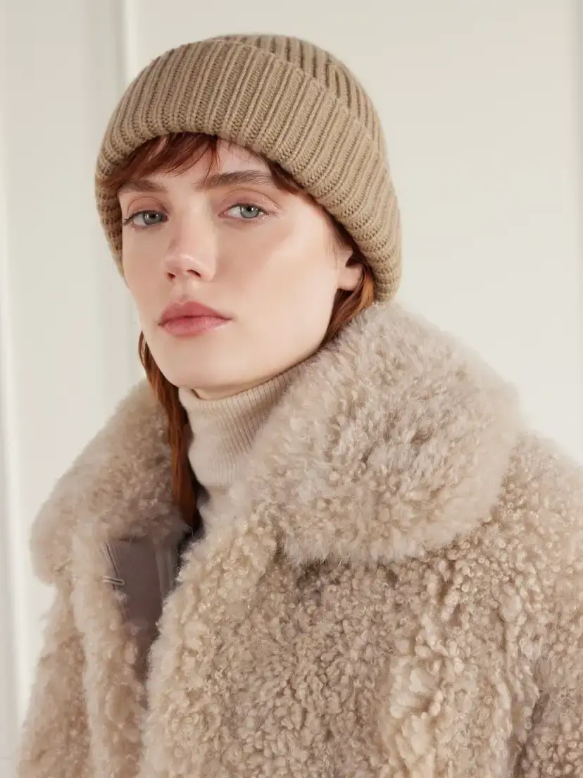 Yves Salomon Ribbed Wool And Cashmere-blend Beanie - Neutrals | Thumbnail 2