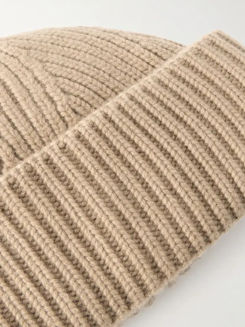 Yves Salomon Ribbed Wool And Cashmere-blend Beanie - Neutrals | Thumbnail 3