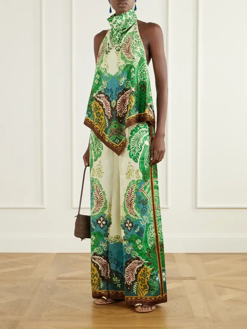 ALÉMAIS Florence Floral-jacquard Satin Top | Thumbnail 2 ALÉMAIS Florence Floral-jacquard Satin Top | Thumbnail 2