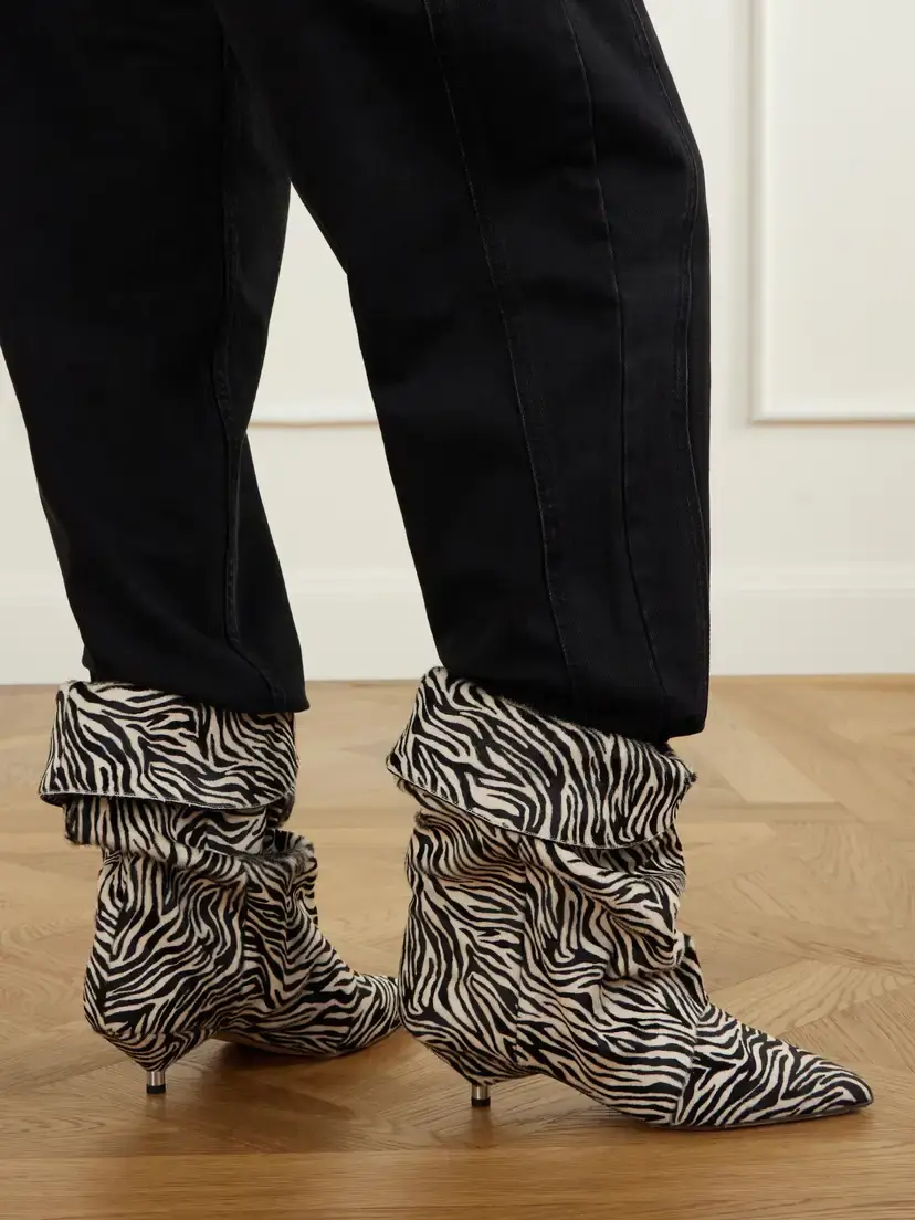 Isabel Marant Edrik 40 Zebra-print Calf-hair Ankle Boots | Thumbnail 2