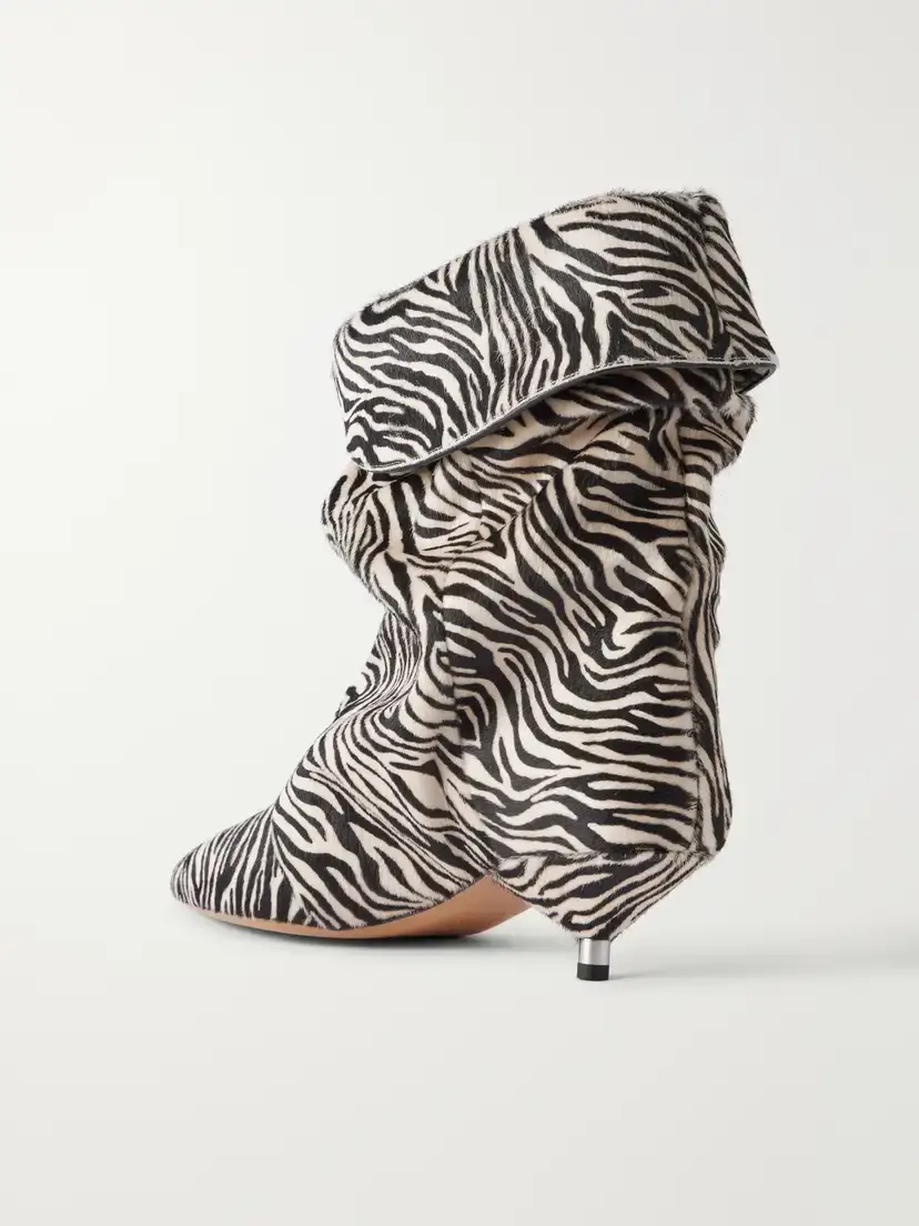 Isabel Marant Edrik 40 Zebra-print Calf-hair Ankle Boots | Thumbnail 3