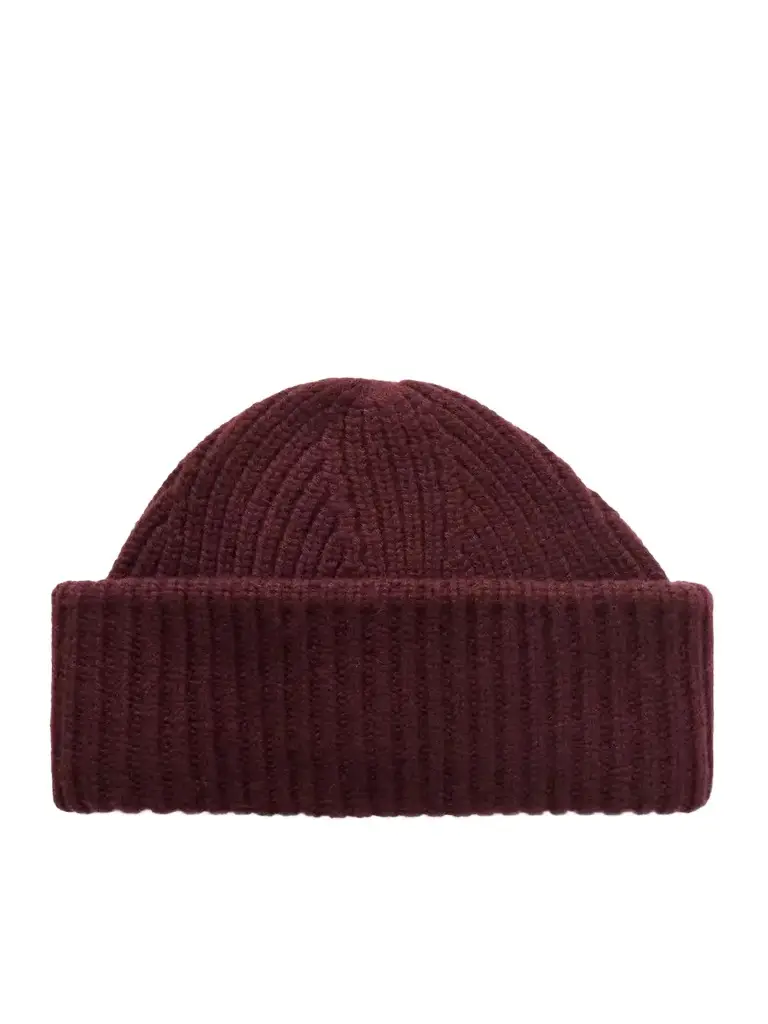 Yves Salomon Ribbed Wool And Cashmere-blend Beanie | Image 1 Yves Salomon Ribbed Wool And Cashmere-blend Beanie | Image 1