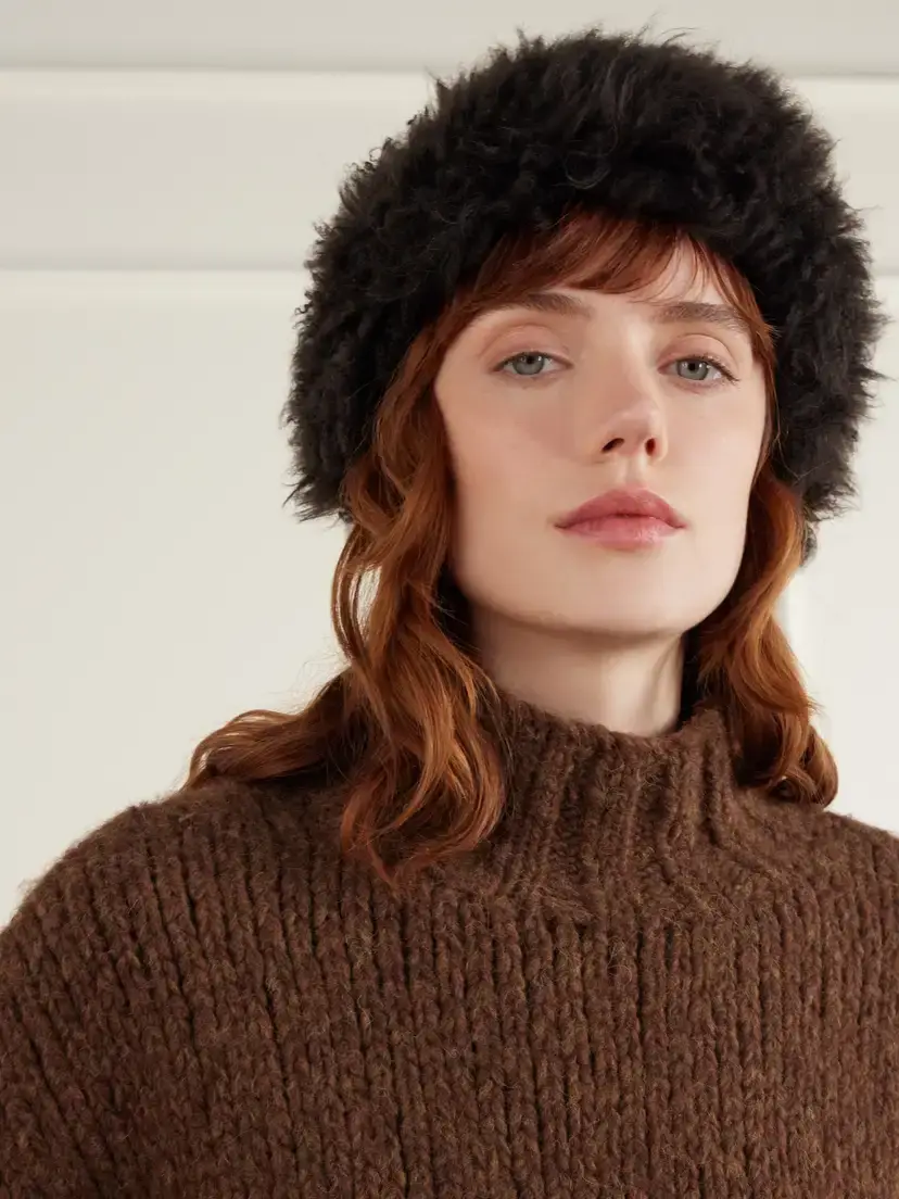 Yves Salomon Shearling Headband | Thumbnail 2