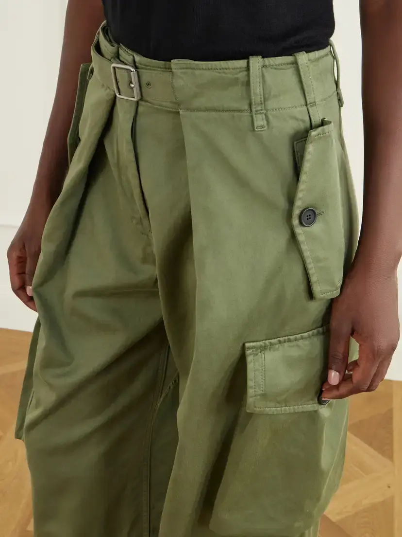 Loewe Belted Pleated Cotton-gabardine Wide-leg Cargo Pants | Thumbnail 5 Loewe Belted Pleated Cotton-gabardine Wide-leg Cargo Pants | Thumbnail 5