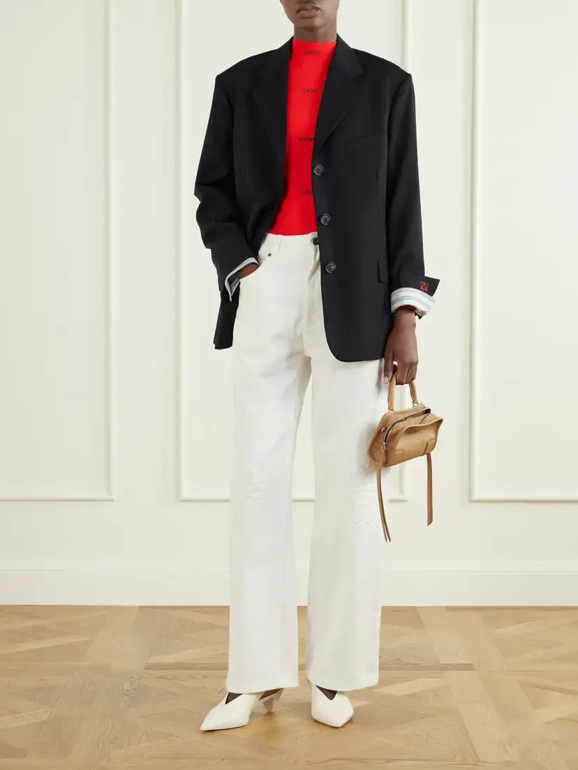 Loewe Logo-embroidered Ribbed-knit Turtleneck Sweater | Thumbnail 2
