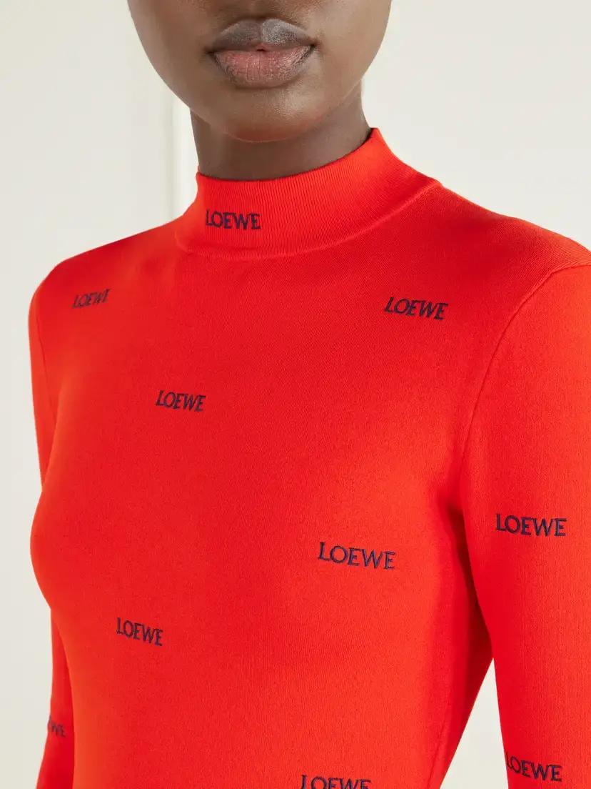 Loewe Logo-embroidered Ribbed-knit Turtleneck Sweater | Thumbnail 5