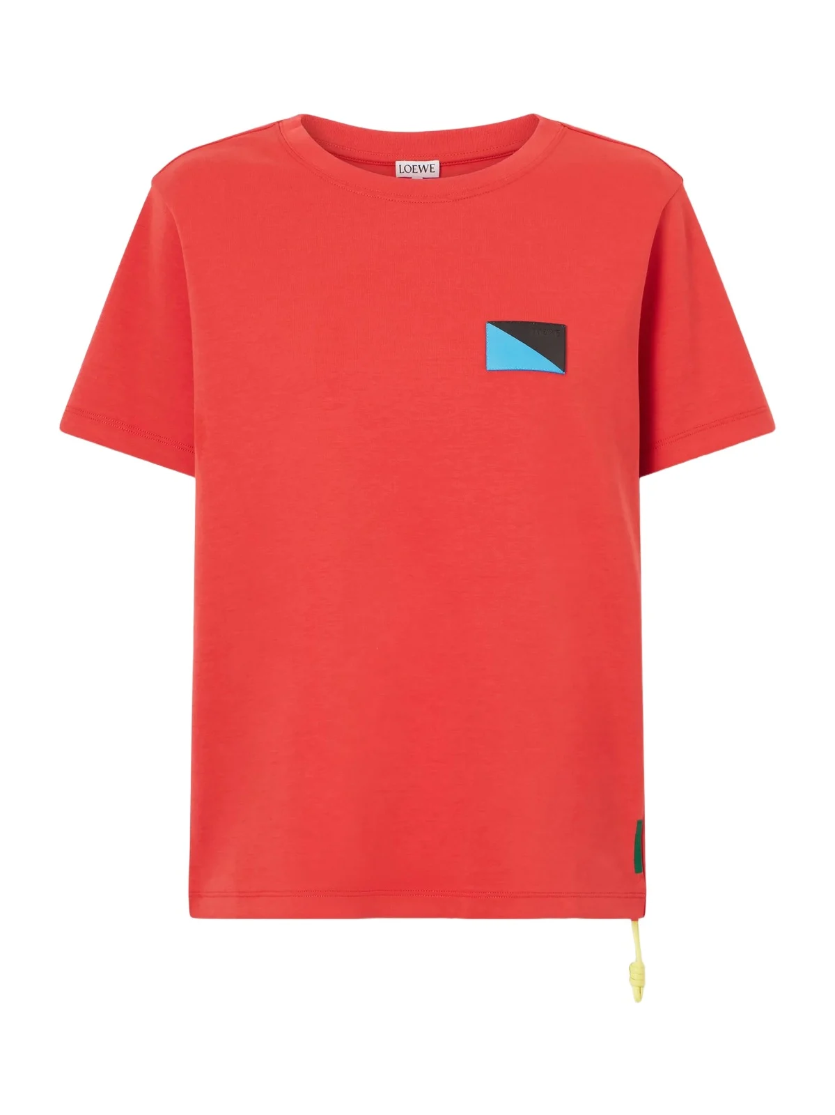 Loewe Logo-embossed Leather-trimmed Cotton-blend Jersey T-shirt