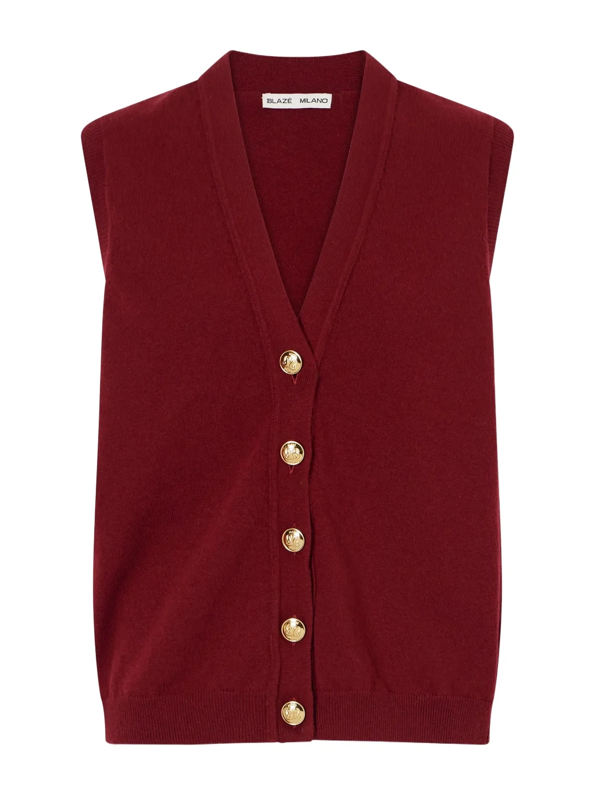 Highland Wool And Cashmere-blend Vest - Burgundy Highland Wool And Cashmere-blend Vest - Burgundy