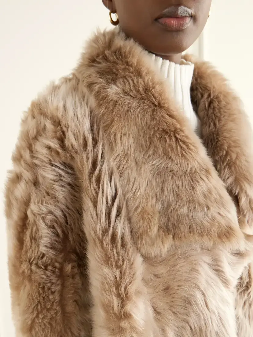 Yves Salomon Reversible Shearling And Leather Jacket - Brown | Thumbnail 5 Yves Salomon Reversible Shearling And Leather Jacket - Brown | Thumbnail 5