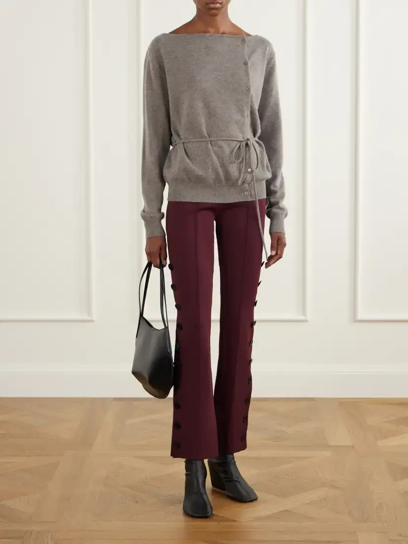 Proenza Schouler Martina Button-embellished Stretch-jersey Skinny Pants | Thumbnail 2