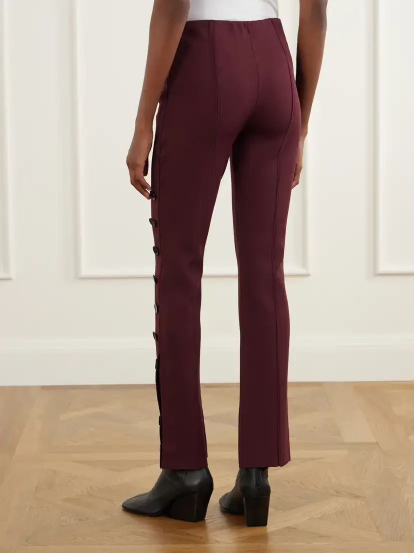 Proenza Schouler Martina Button-embellished Stretch-jersey Skinny Pants | Thumbnail 4