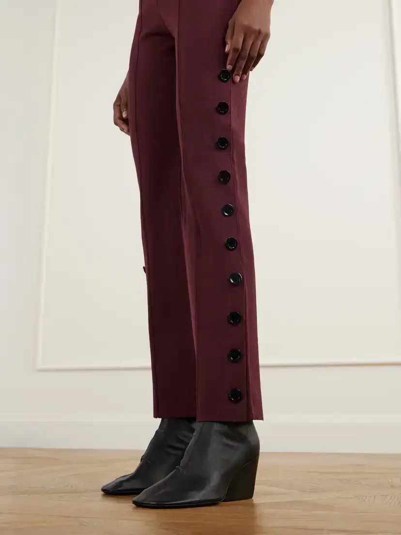 Proenza Schouler Martina Button-embellished Stretch-jersey Skinny Pants | Thumbnail 5