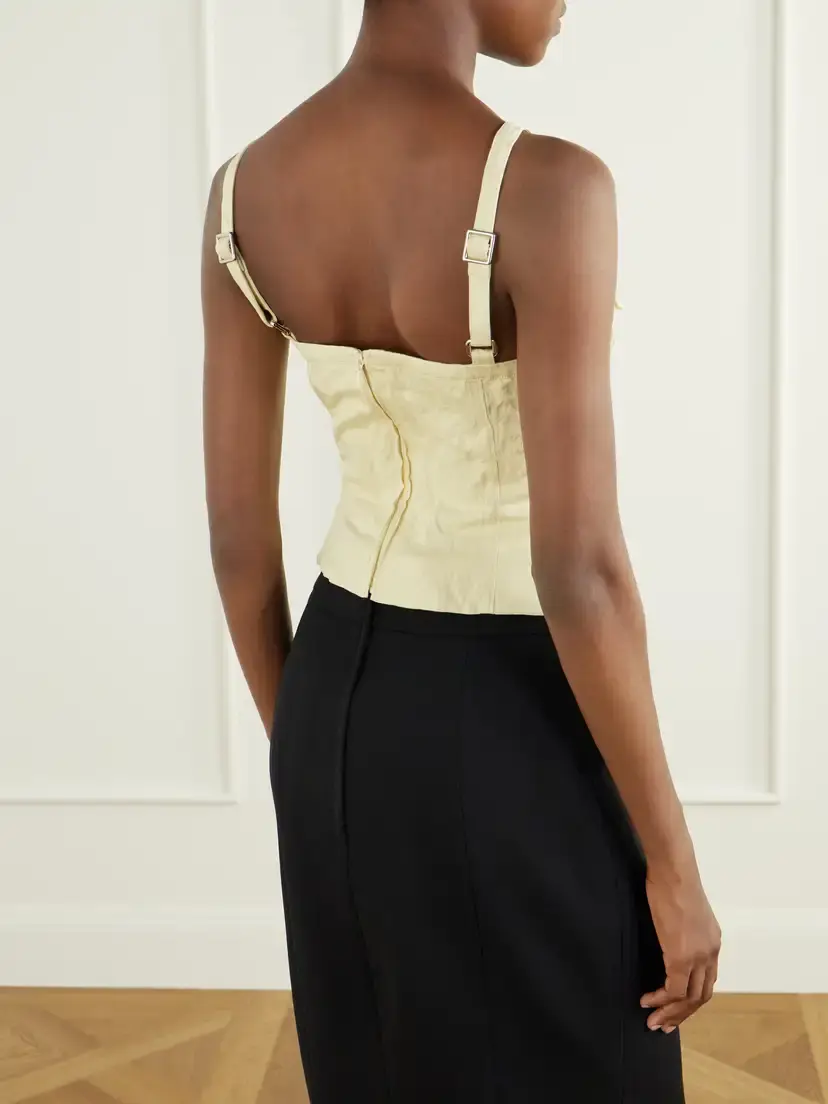 SHUSHU/TONG Cami Embellished Ruffled Cotton-blend Cami | Thumbnail 4