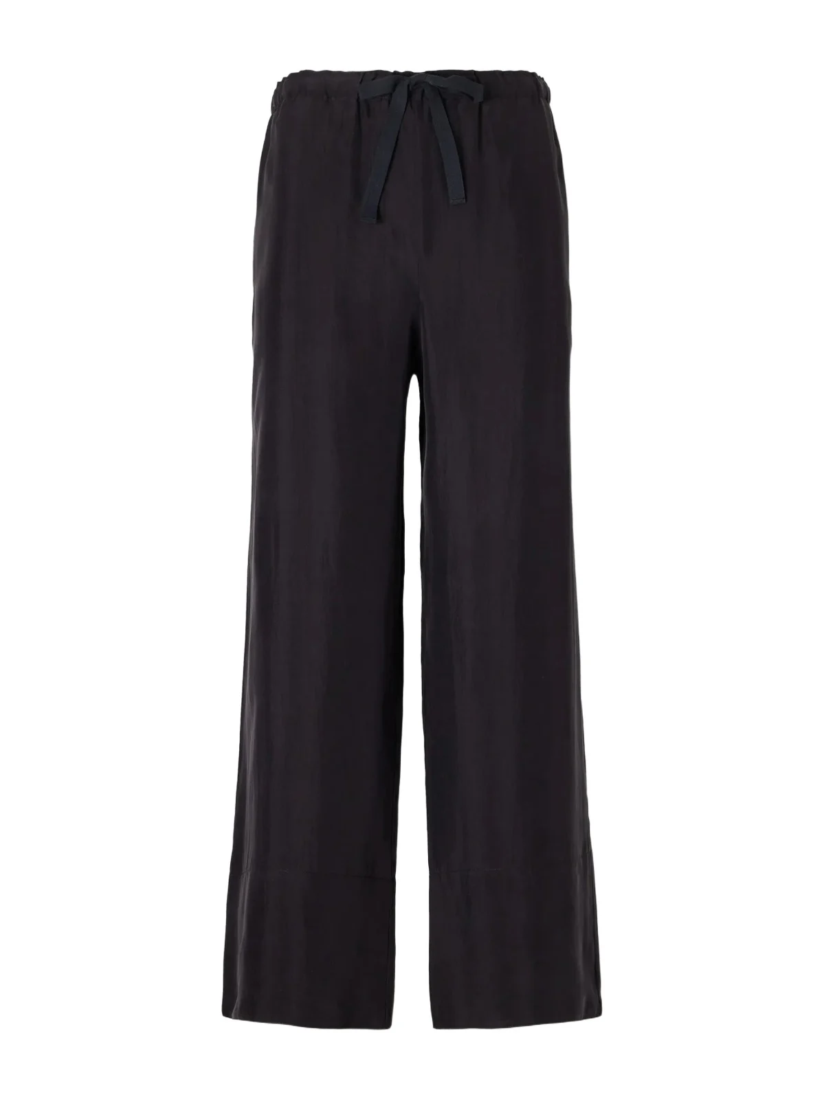 James Perse Silk-habotai Wide-leg Drawstring Pants