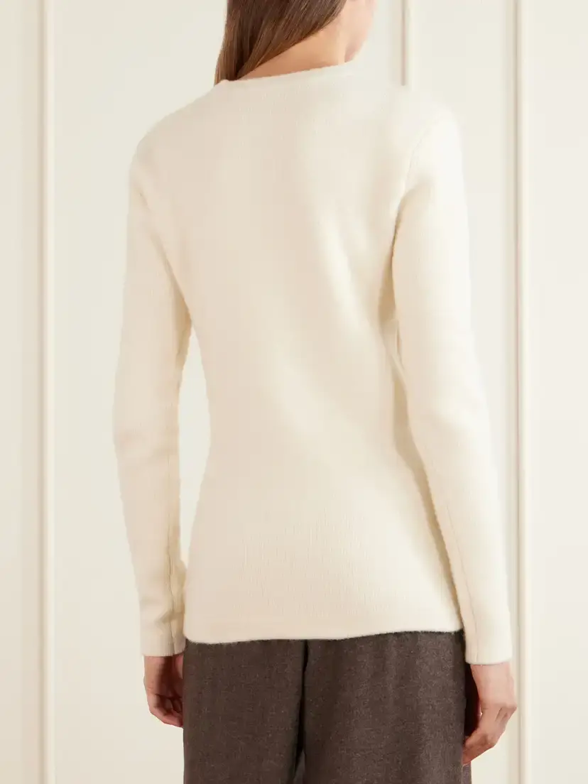 TOTEME Silk, Alpaca And Cashmere-blend Sweater | Thumbnail 3 TOTEME Silk, Alpaca And Cashmere-blend Sweater | Thumbnail 3