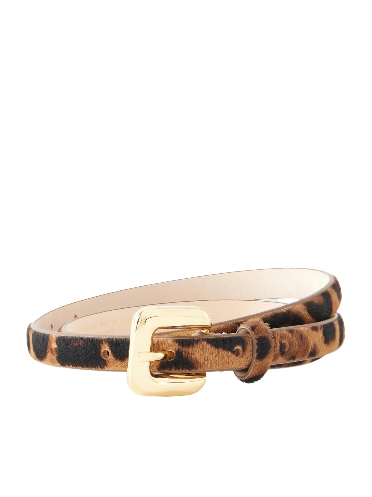 Mara Leopard-print Calf Hair Belt