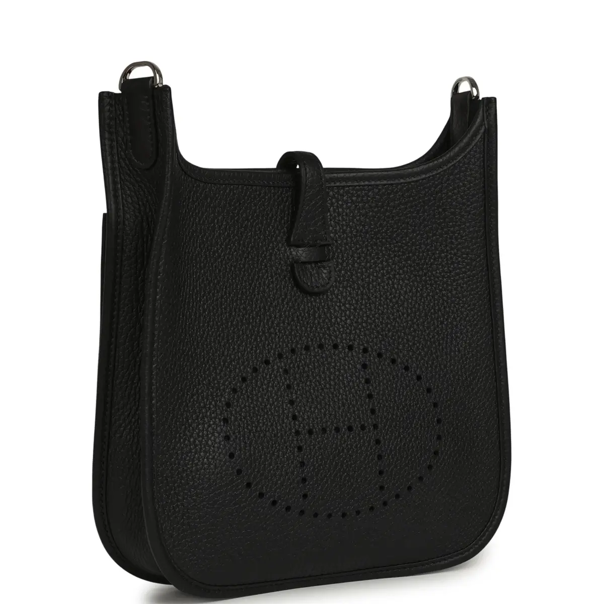 HERMÈS Hermes Evelyne 23 Black Clemence Palladium Hardware | Thumbnail 2 HERMÈS Hermes Evelyne 23 Black Clemence Palladium Hardware | Thumbnail 2