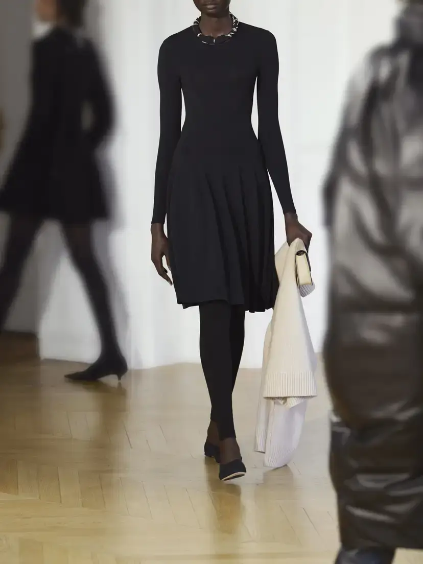 TOTEME Jersey Draped Knee-length Dress | Thumbnail 5