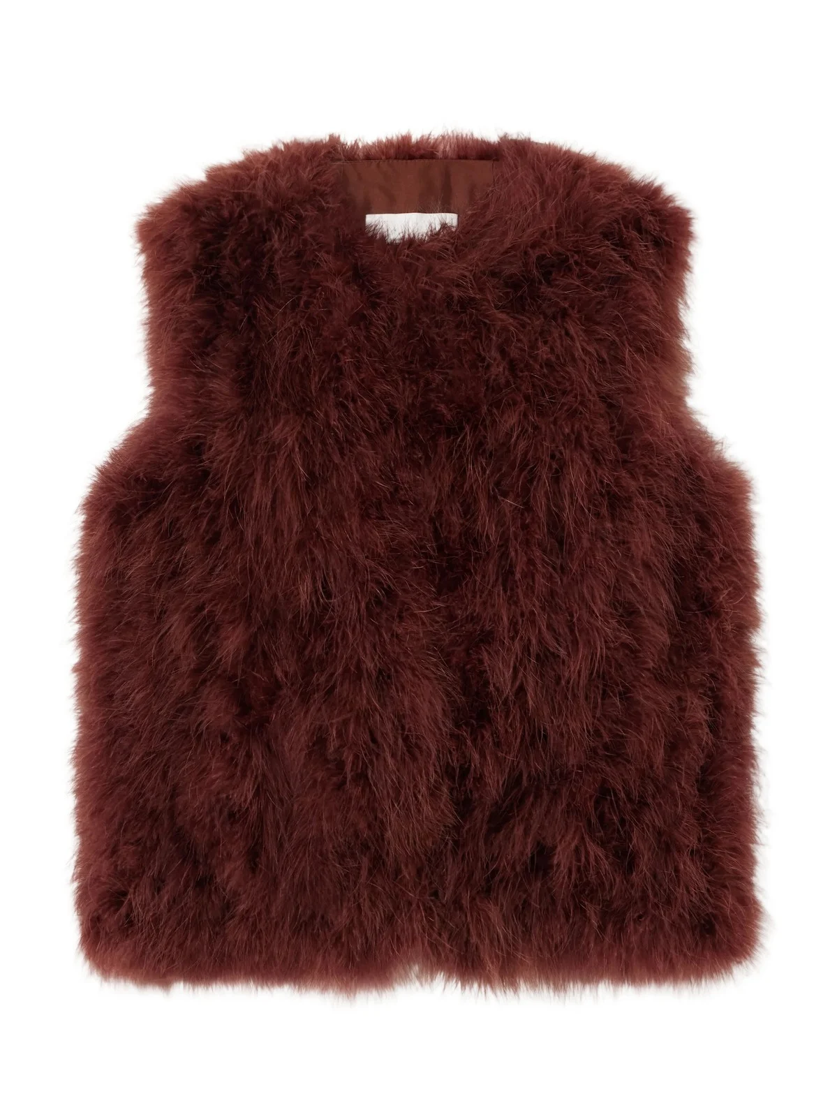 Yves Salomon Feather-embellished Silk Vest