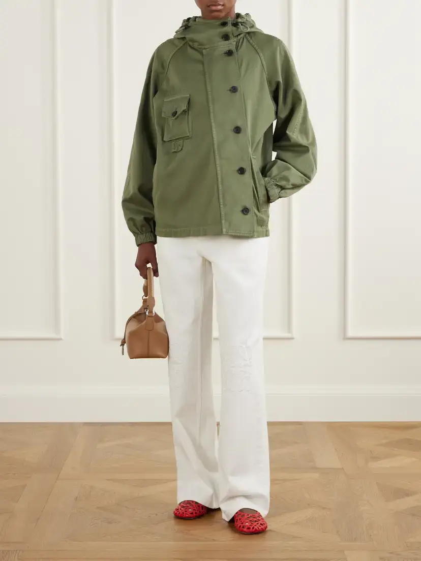 Loewe Logo-embroidered Cotton-canvas Hooded Parka | Thumbnail 2 Loewe Logo-embroidered Cotton-canvas Hooded Parka | Thumbnail 2