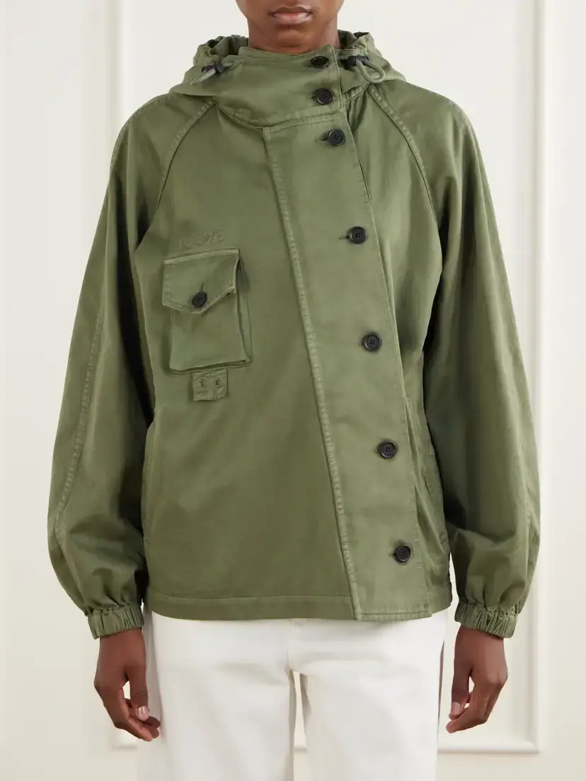Loewe Logo-embroidered Cotton-canvas Hooded Parka | Thumbnail 3 Loewe Logo-embroidered Cotton-canvas Hooded Parka | Thumbnail 3
