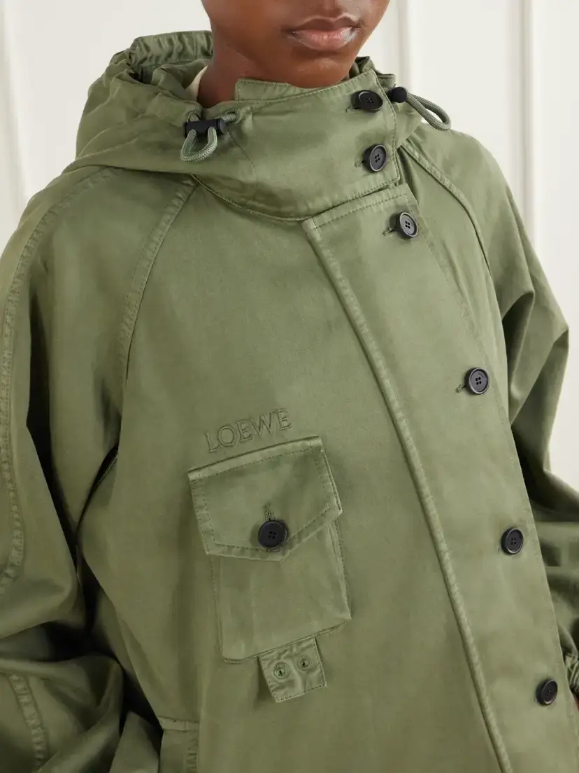 Loewe Logo-embroidered Cotton-canvas Hooded Parka | Thumbnail 5 Loewe Logo-embroidered Cotton-canvas Hooded Parka | Thumbnail 5